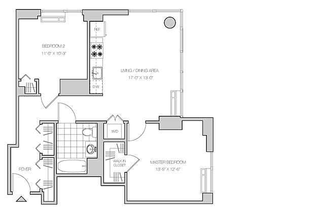 2BR/1BA- Residence J - The Maximilian