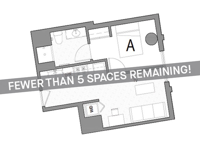 1x1 B - Fewer than 5 Spaces Remaining! - Student | Rise at Riverfront Crossings