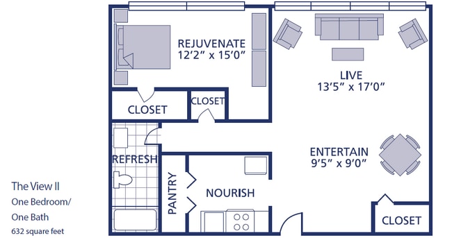 One Bed One Bath Medium - Berkshires At Town Center