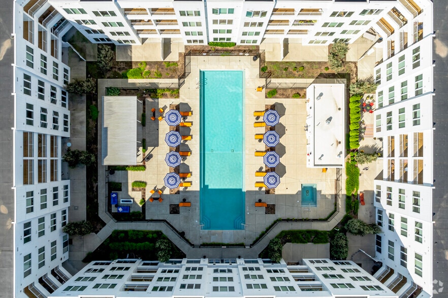 Community Pool Aerial - The George
