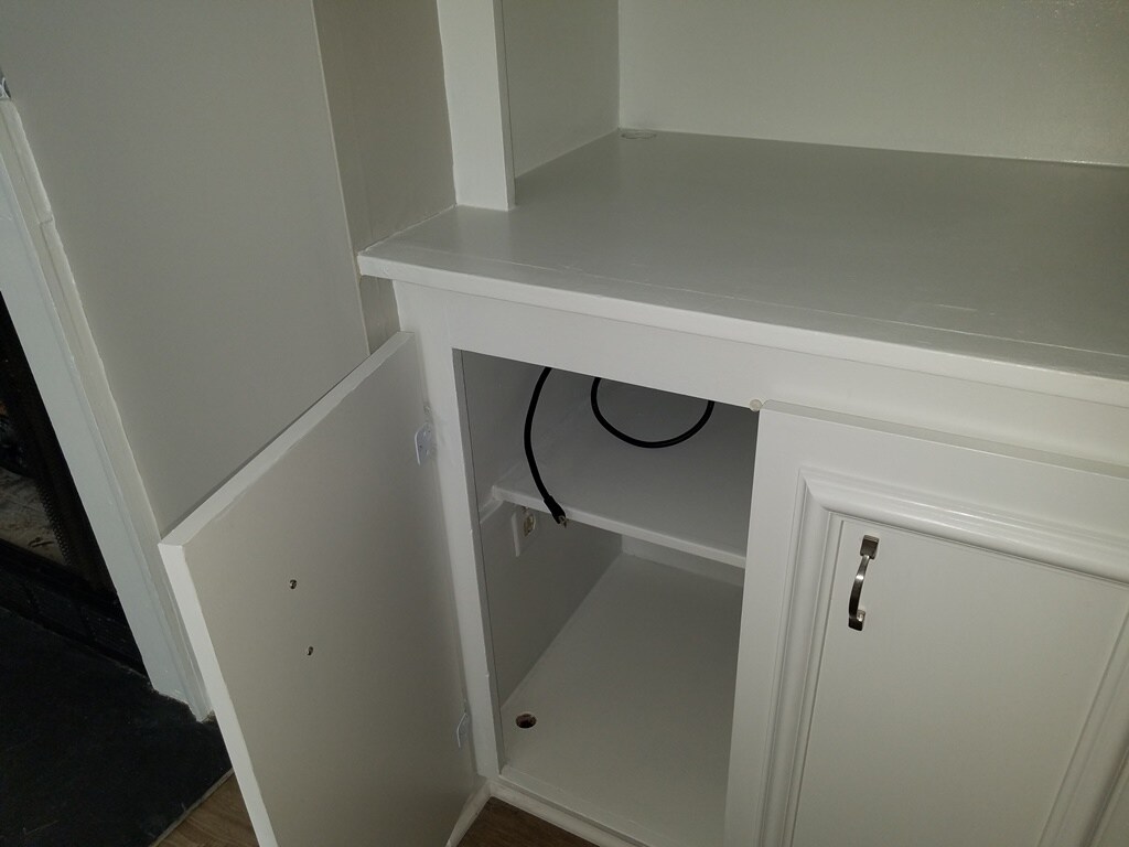 Hidden cable hookup, if not using spot over mantel - 31 Sally Ann Pl