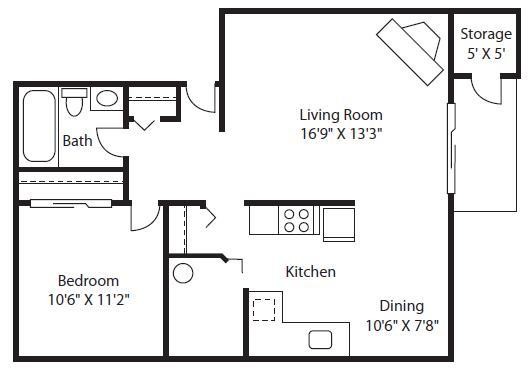 Floorplan - The Verandas Apartment Homes