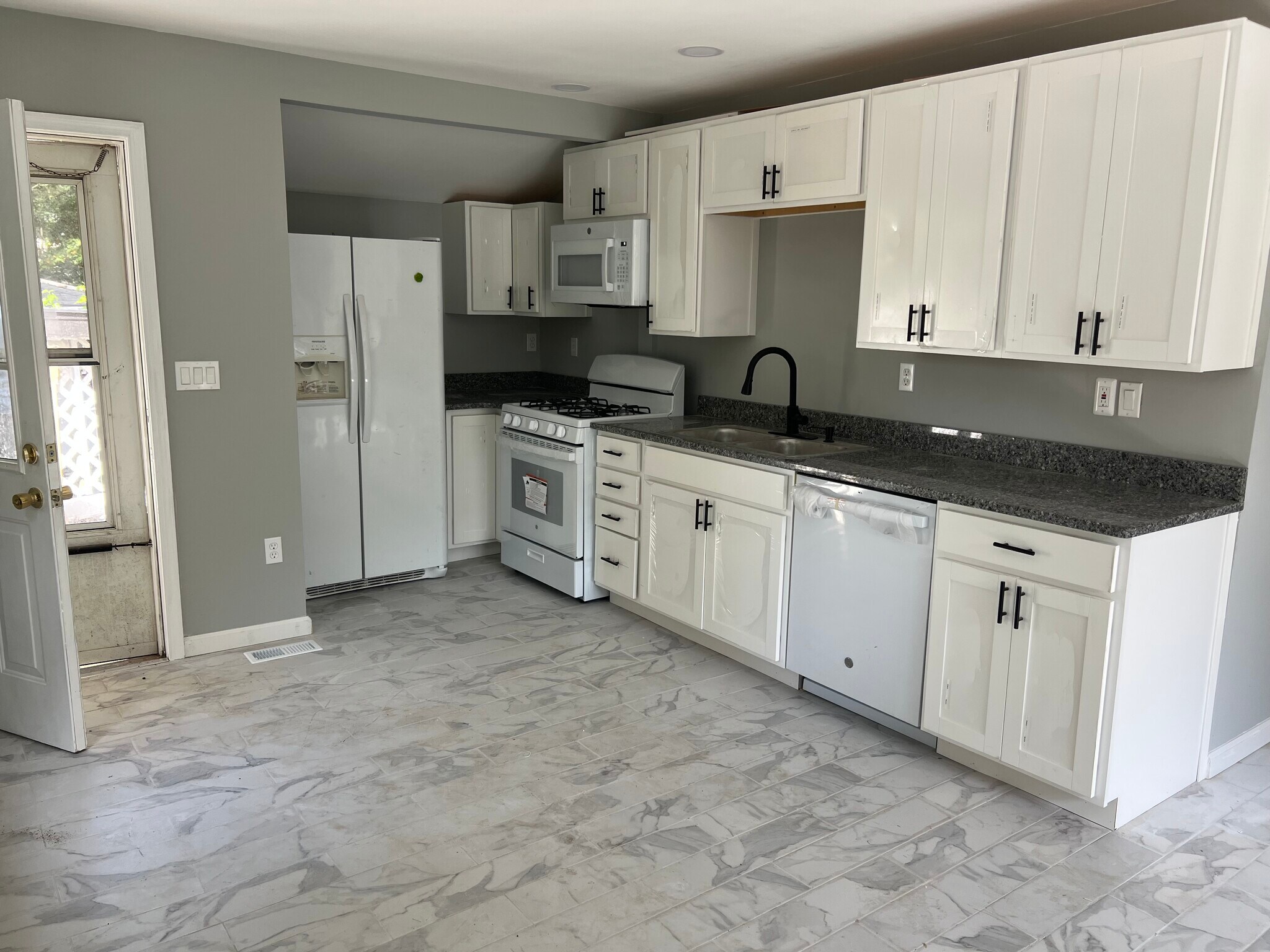 Brand new kitchen, new appliances granite countertops, double sink, marble flooring - 161 Ronald Rd