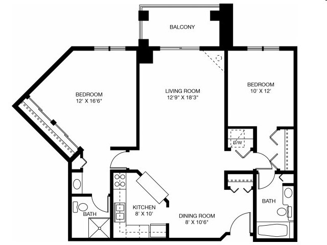 2BR/2BA - Highland Ridge
