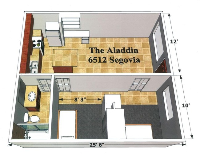 1BR/1BA - The Aladdin