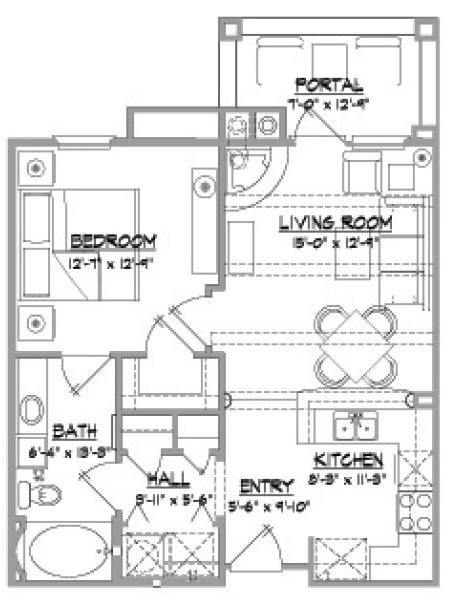 1BR/1BA - Alameda Santa Fe Condominiums