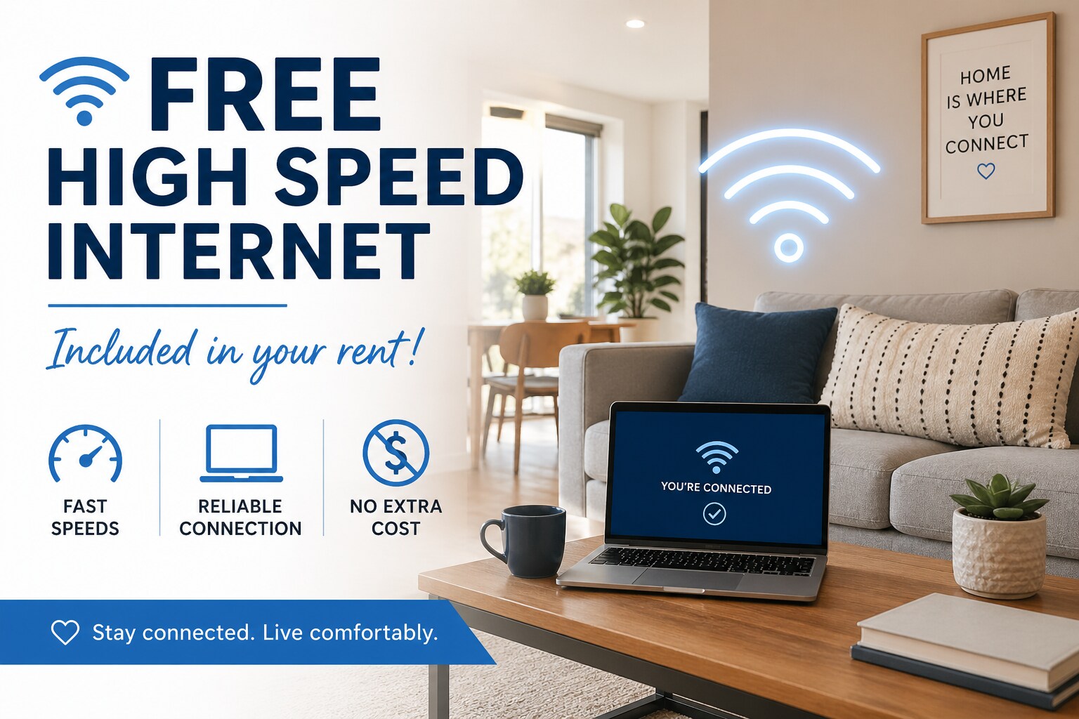 600 mbps high-speed internet and WiFi included free! - 1203 N Sweetzer Ave