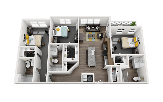 1820 at Centennial 3x3 Floorplan - 1820 at Centennial