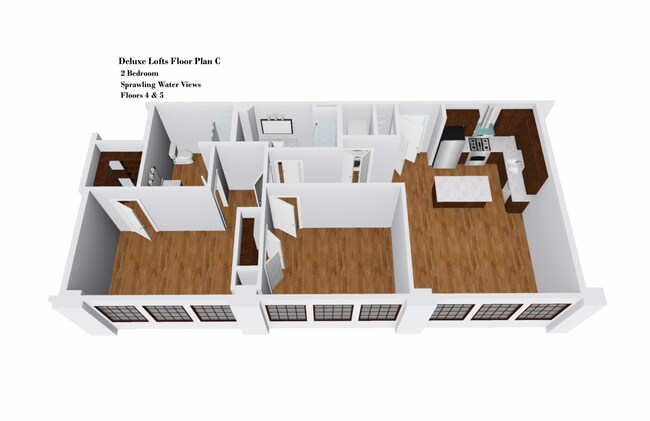 Deluxe Lofts Floor Plan C - Crescendo Loft Apartments
