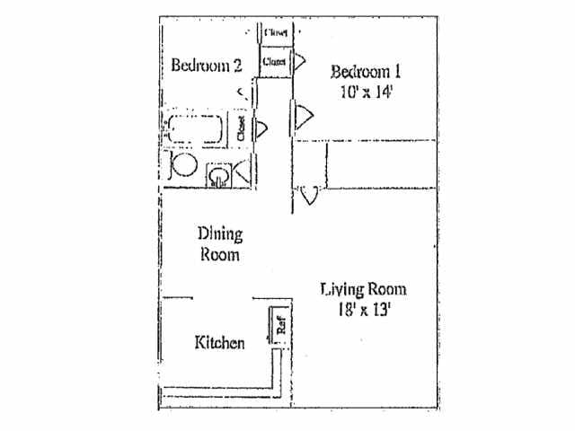 2BR/1BA - Maple Court Apartments