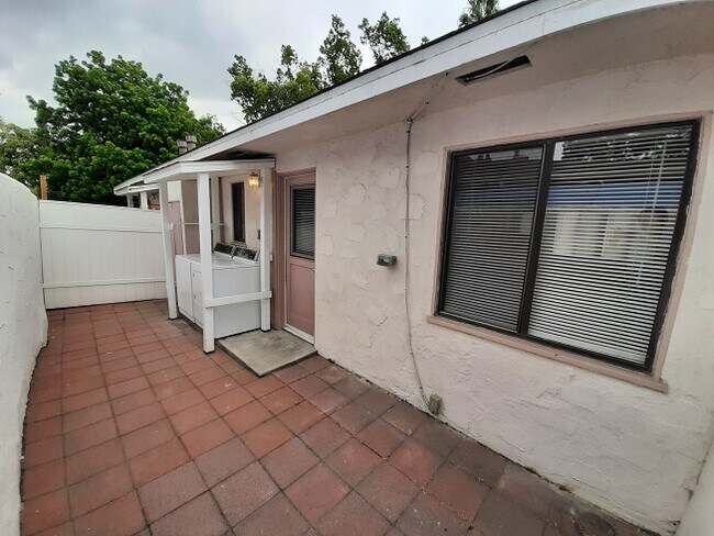 Private Back Patio w/Laundry Area - 205 N Florence St