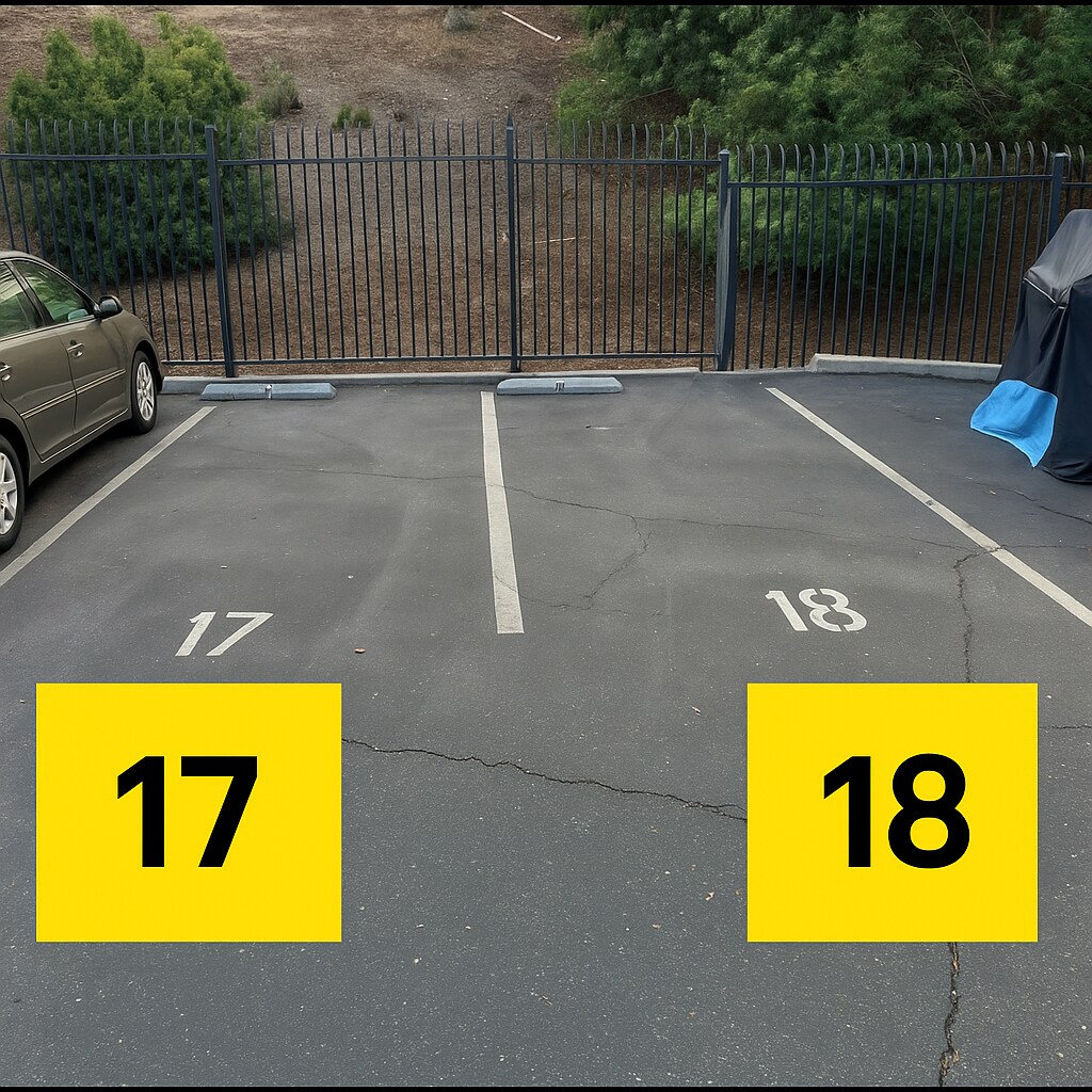 2 parking spaces in a secure lot - 18307 Burbank Blvd