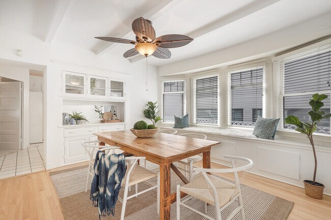 Formal dining room w/ bay window + hutch - 28 Clubhouse Ave