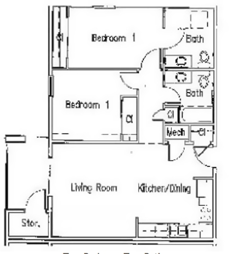 2BR/1.5BA - Ridge View