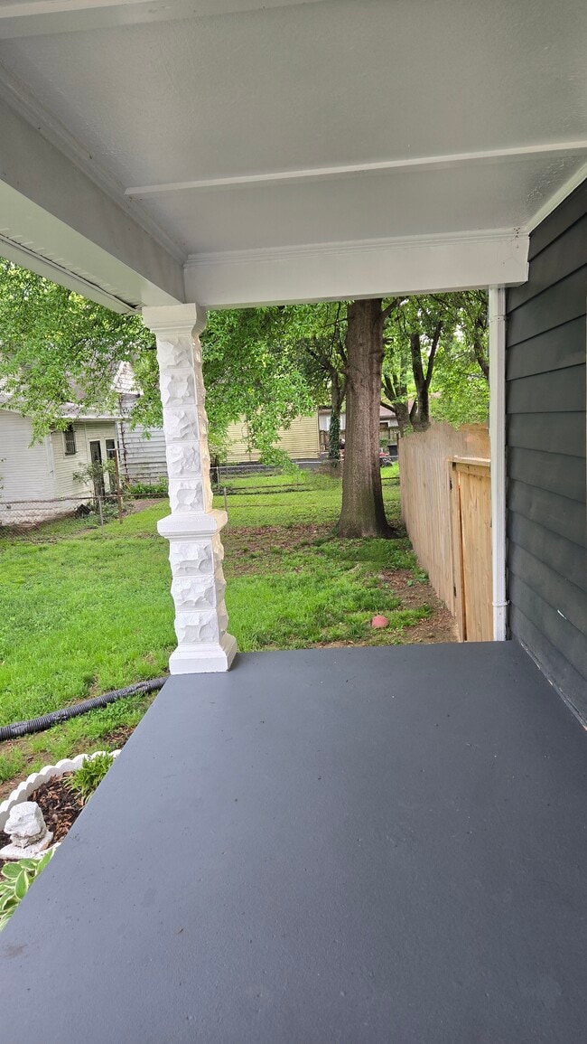Front porch view of privacy fence - 3100 Montana Ave