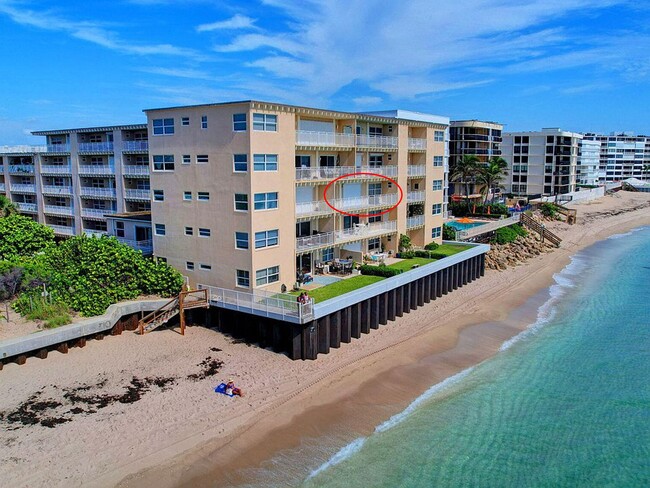 Red circle of condo facing the ocean - 4500 S Ocean Blvd