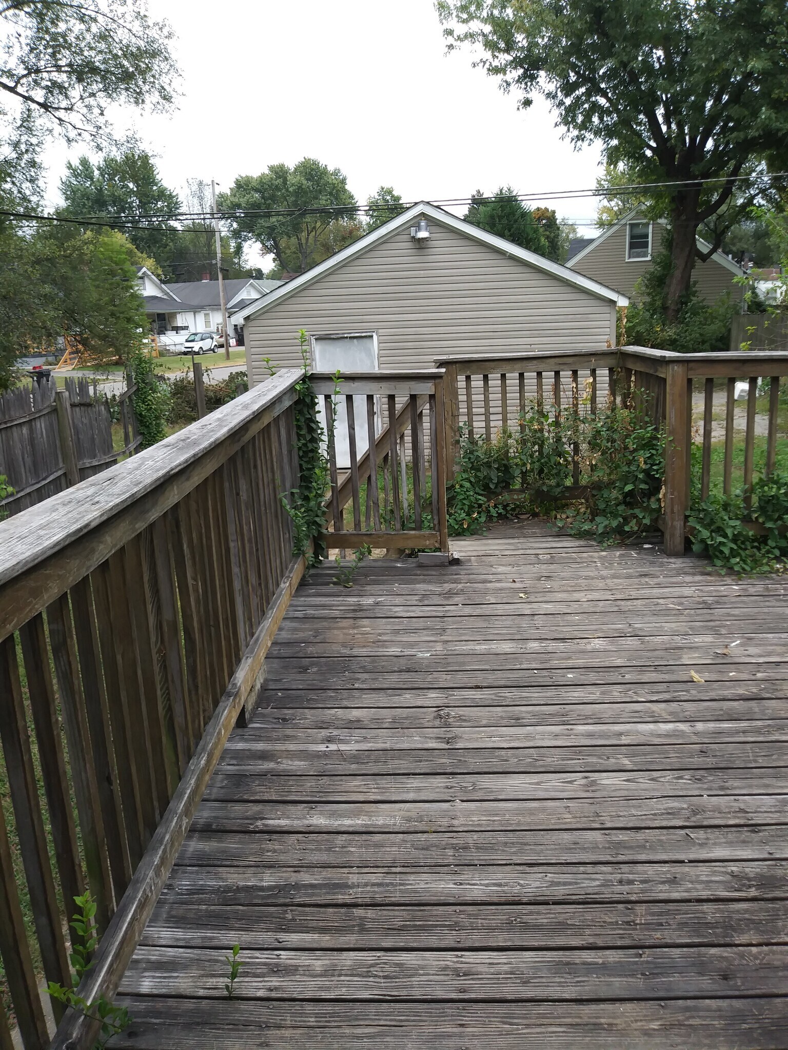 Porch with view of garage - 2305 7th Street Rd