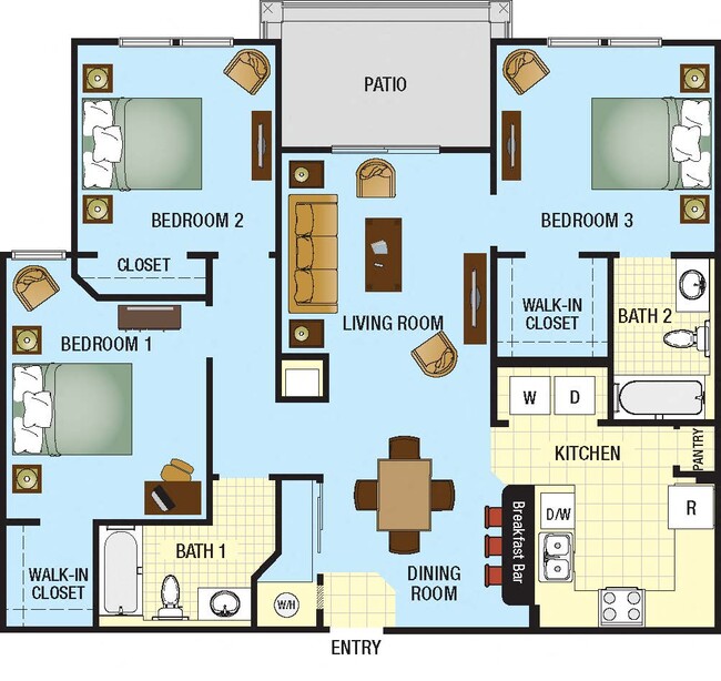 Floorplan - Osceola Bend Apartment Homes