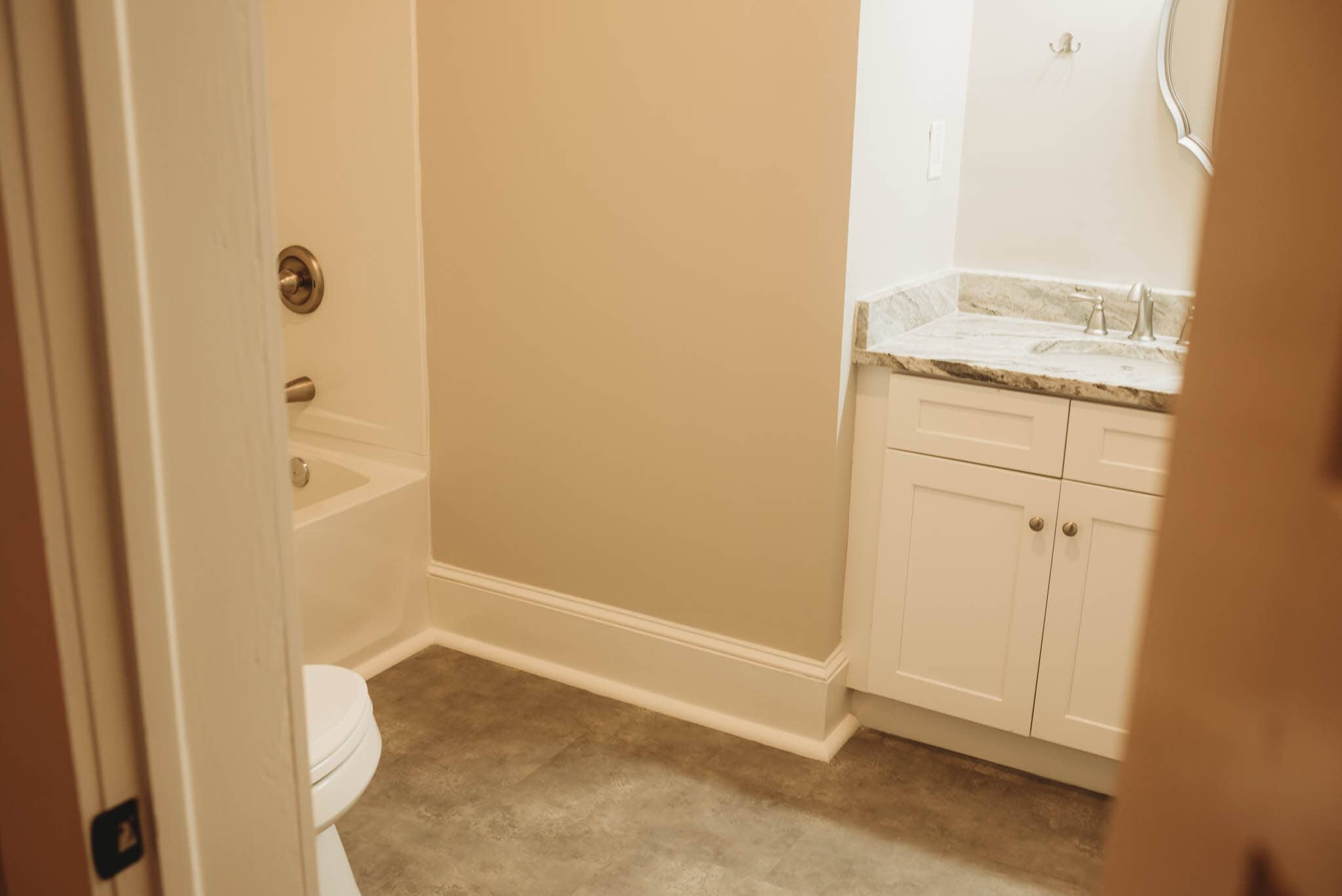 White all wood shaker cabinets - 529 E Washington St