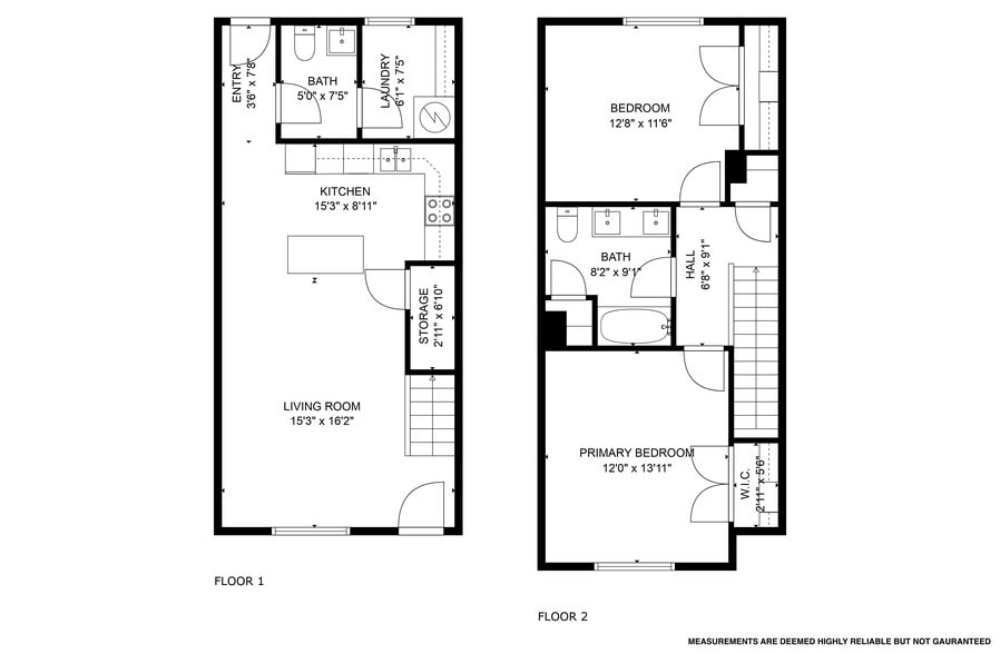 Floor plan for 2 bedroom - 5896 Old Hwy 135 N