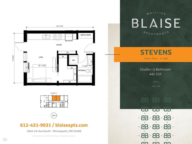 Floorplan - Blaise Apartments