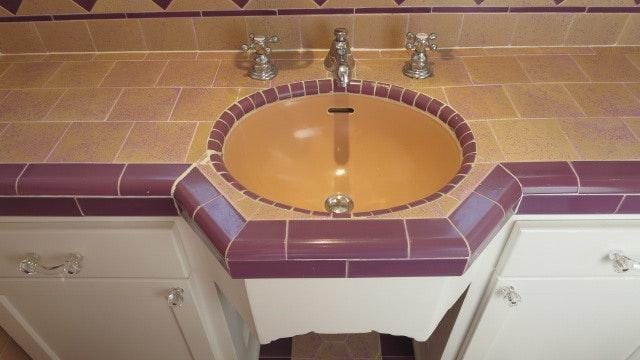 2nd Bathroom's Gorgeous Original Tile and Period Fixtures and Hardware - 1103 S Crescent Heights Blvd