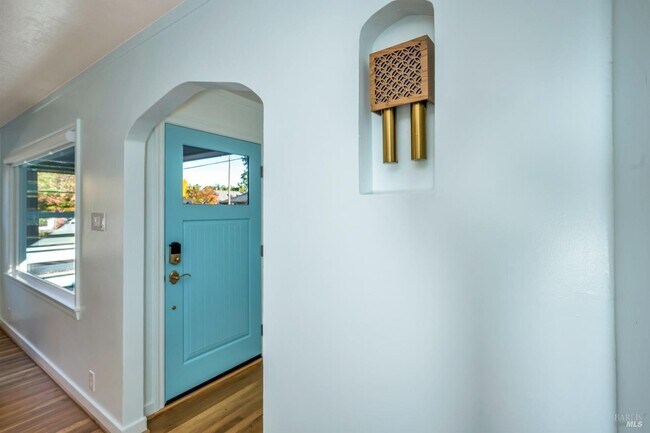 Front door entry looking out - 163 California Ave