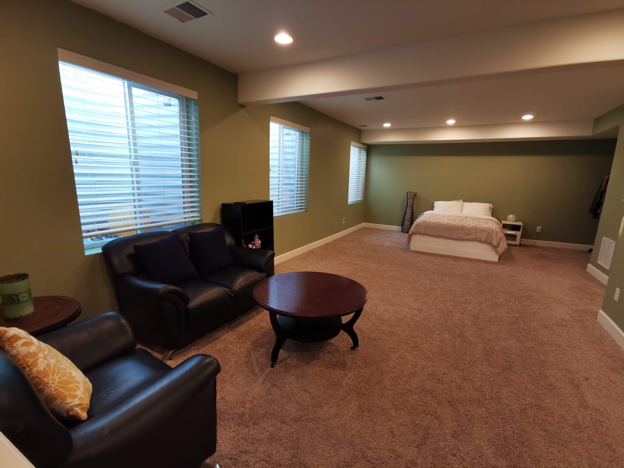 Finished basement rec room - 17778 E 44th Ave