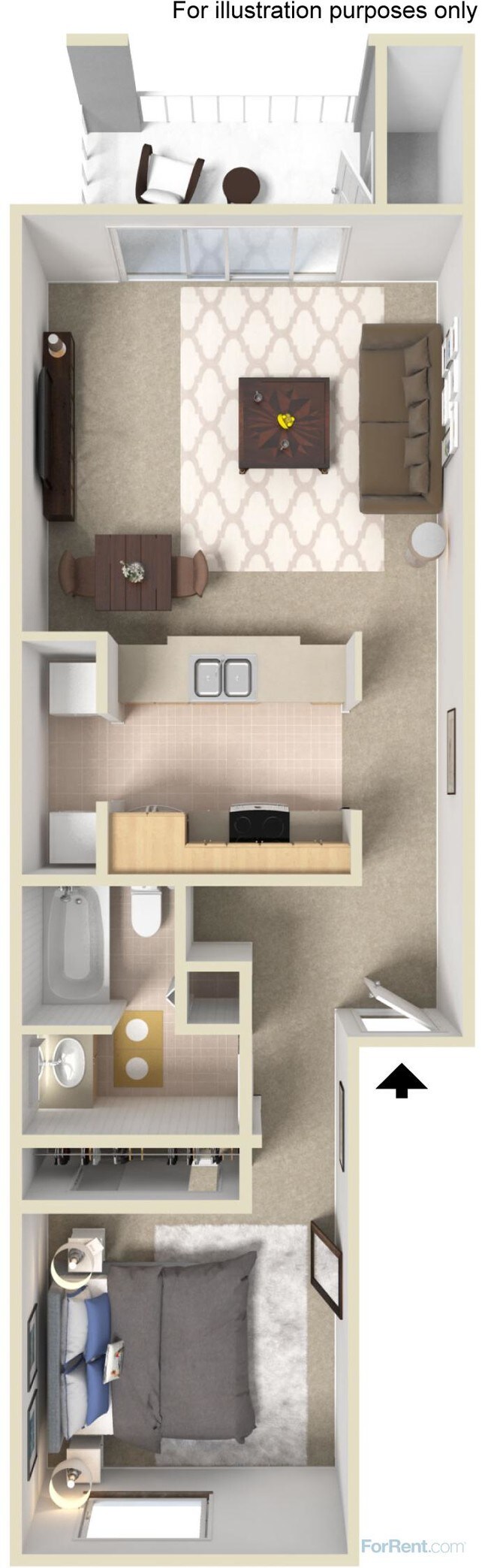 3D Floorplan - WESTBURY APARTMENTS