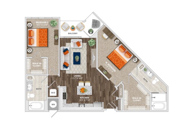 Floorplan - Trelago Apartments