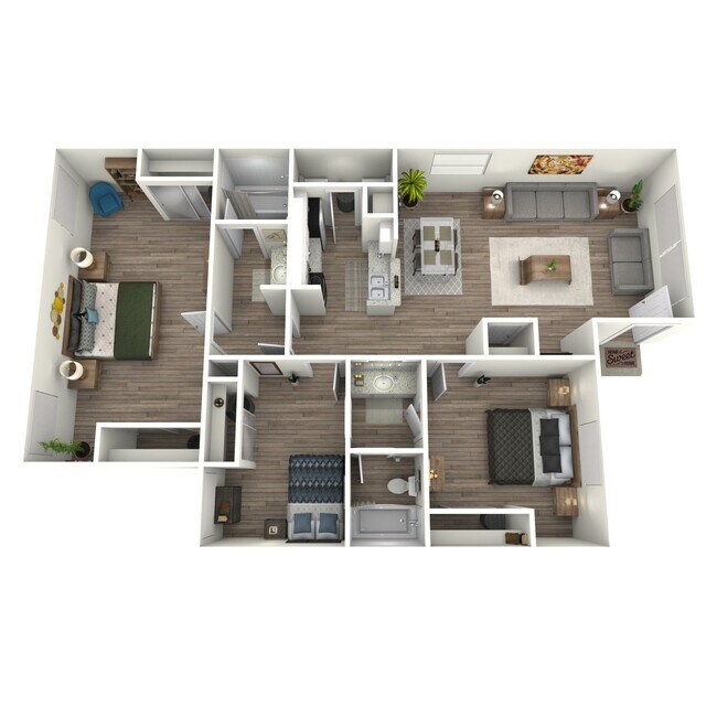 Floorplan - Riverwalk Luxury Apartments