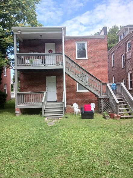 Rear with small deck/yar/driveway off alley - 3002 Semmes Ave