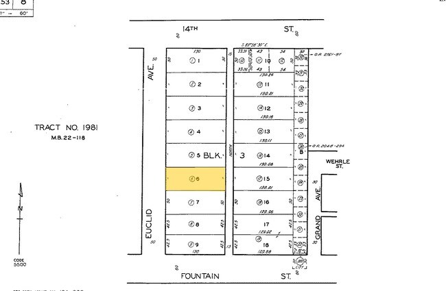 Plat Map - 1360 Euclid Ave