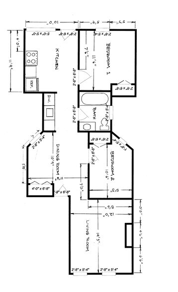 accurate floorplan unit 1 - 67 Baldwin St