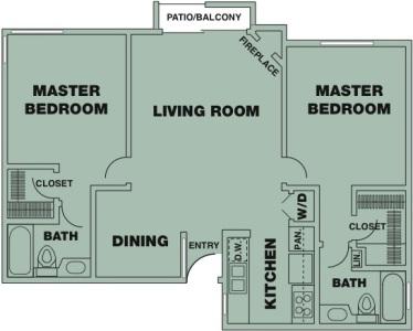 Floorplan - Brighton Vista Apartments