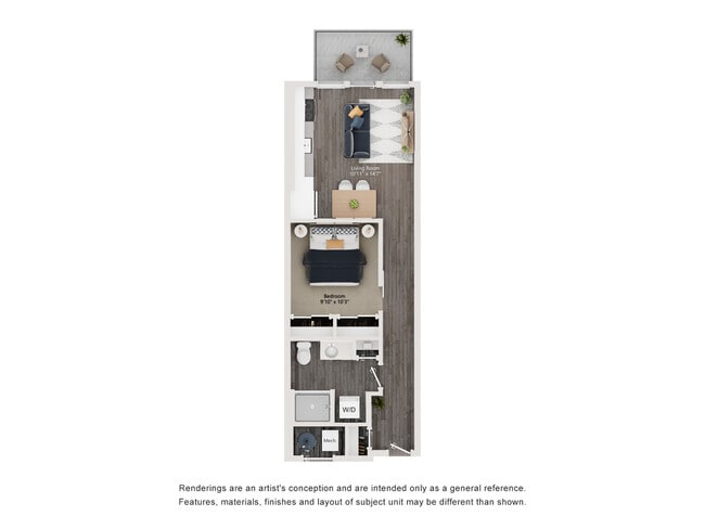 UB2 Floor Plan - 2D - The Richmond Apartments
