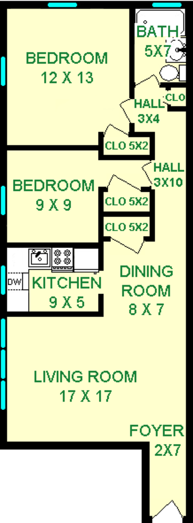 Floorplan - The Flats on Penn