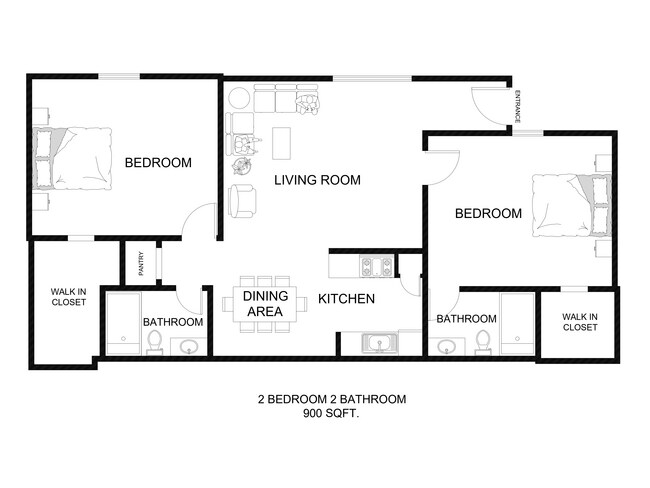 900 sqfts-1 - Buena Vista apartments