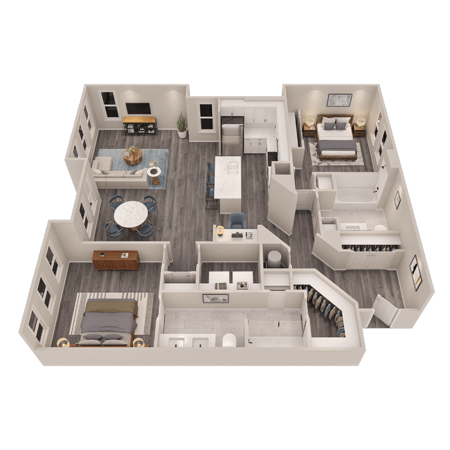 Floorplan - The Cunningham Apartments