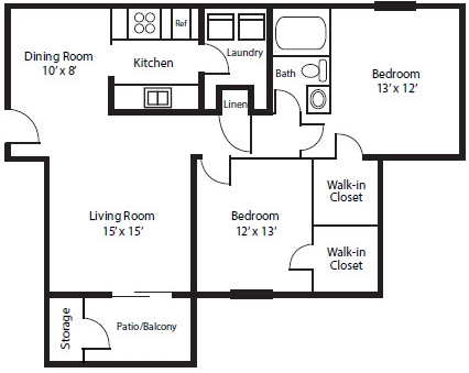 2BR/1BA - Magnolia Place at Stockbridge