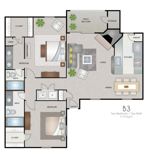Floorplan - Wythe Apartment Homes