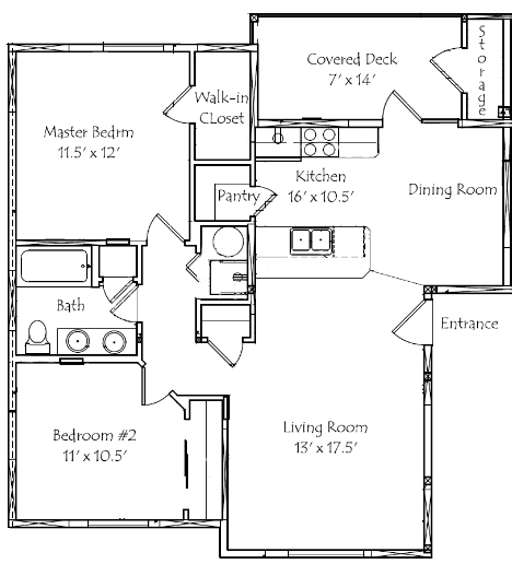 2BR/1BA - Castle Creek Apartments