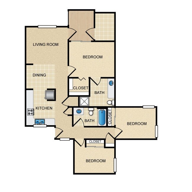 Unit C - Copper Ridge Apartments