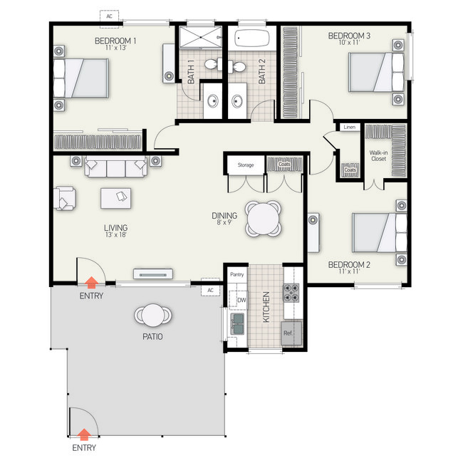 Floorplan - Parkwood Apartment Homes