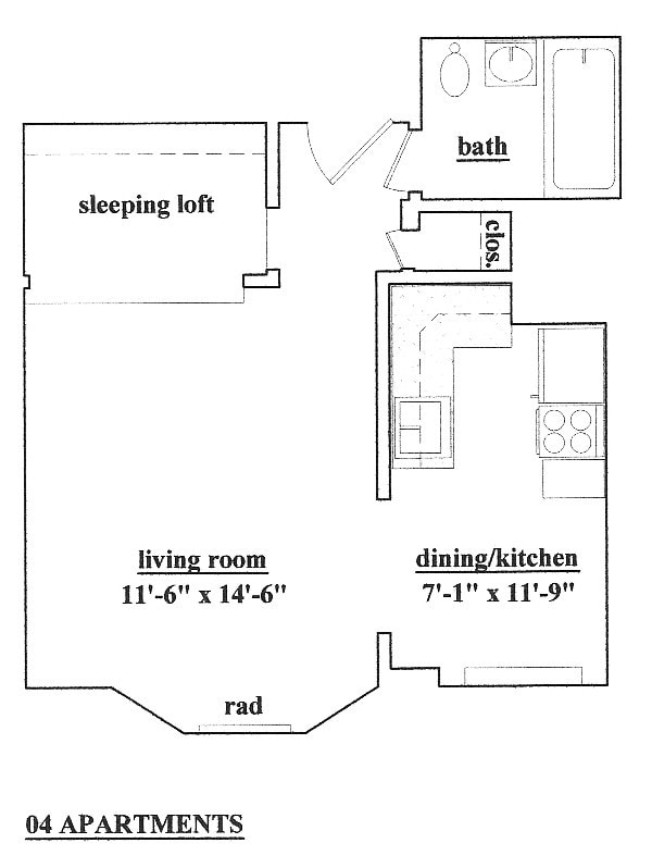 Floorplan - Hyde Park Apartments LLC.