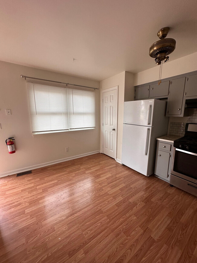 Kitchen Pantry, Fridge and backwindow (looks over parking area) - 163 S 4th Ave