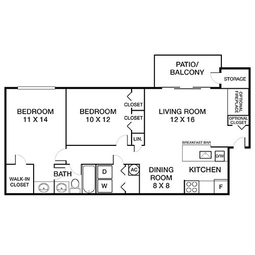 Floorplan - Shenandoah Crossing Apartment Homes