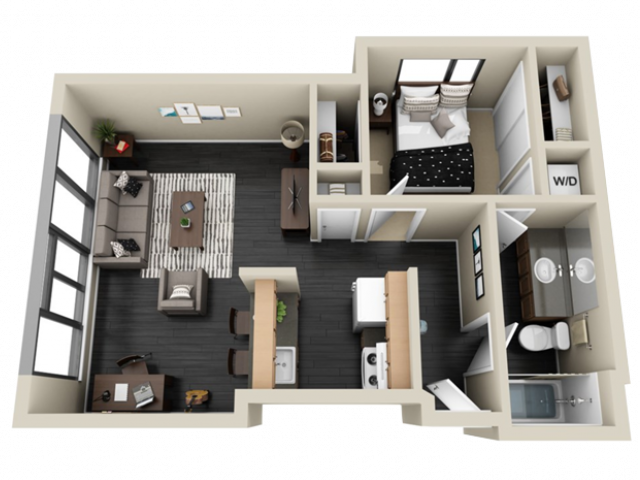 One Bedroom - Gallery Park Apartments