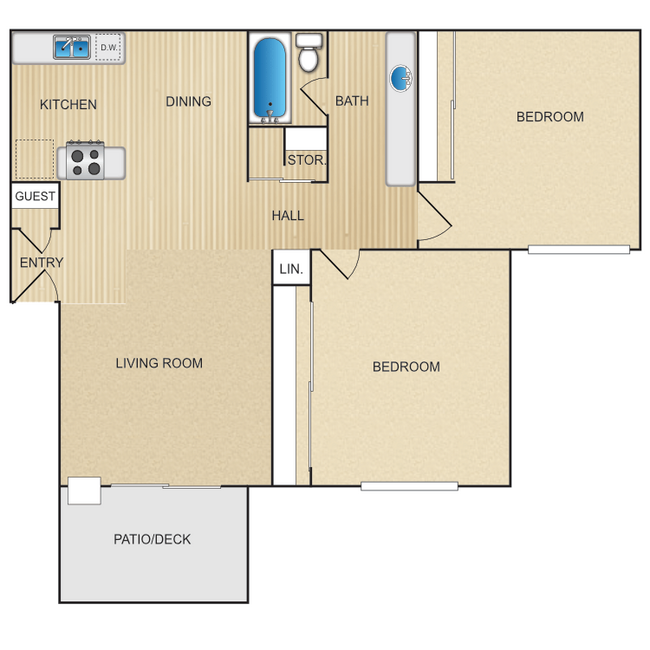 Floorplan - Orange Creek Apartments