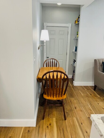 An expandable table and pantry shelving for all your dry goods and other things - 188 S Champlain St